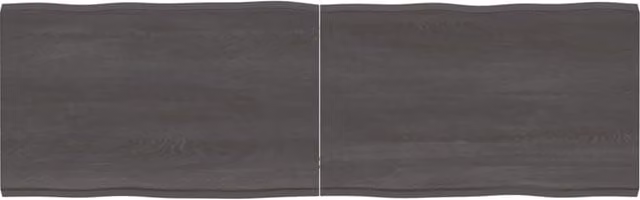 Berkfield Home Table Top Live Edge Solid Wood Countertop in Dark Grey and Brown, W: 160 cm, D: 50 cm