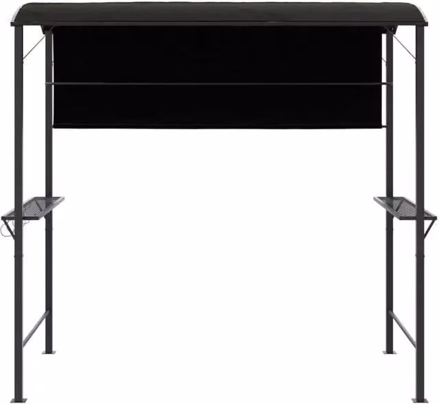 Berkfield Home Gazebo with Curved Roof in Anthracite and Black, W/D/H: 220 x 110 x 200 cm – 1