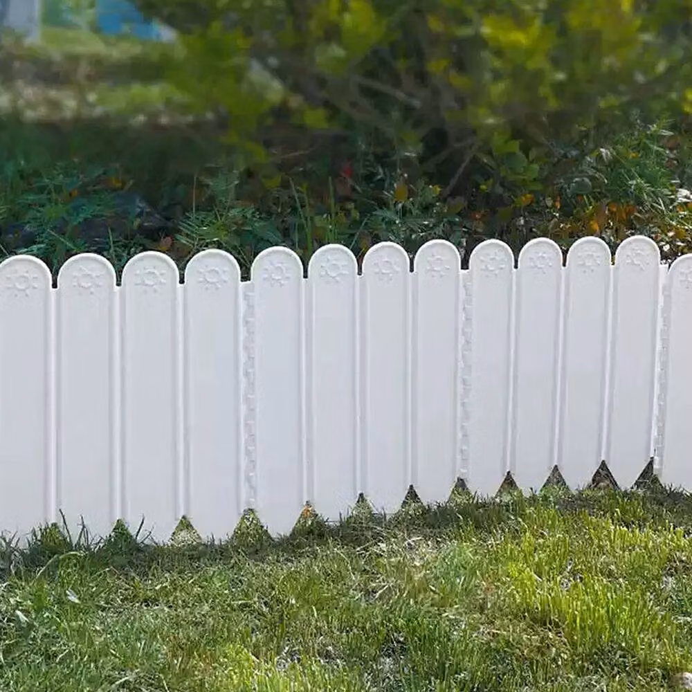 FLAVORA White Plastic Garden Wall Border Edging Picket, 10 Pieces – 2