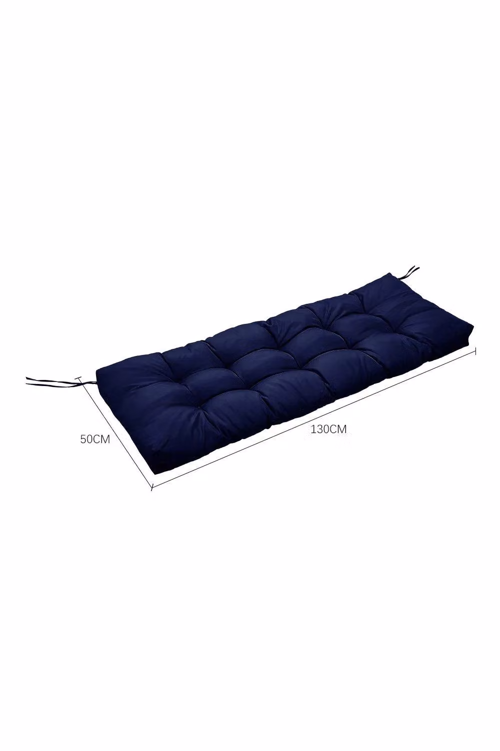 Garden Sanctuary Navy Blue Waterproof and UV Resistant Outdoor Bench Cushion, W: 130 cm, D: 50 cm – 2