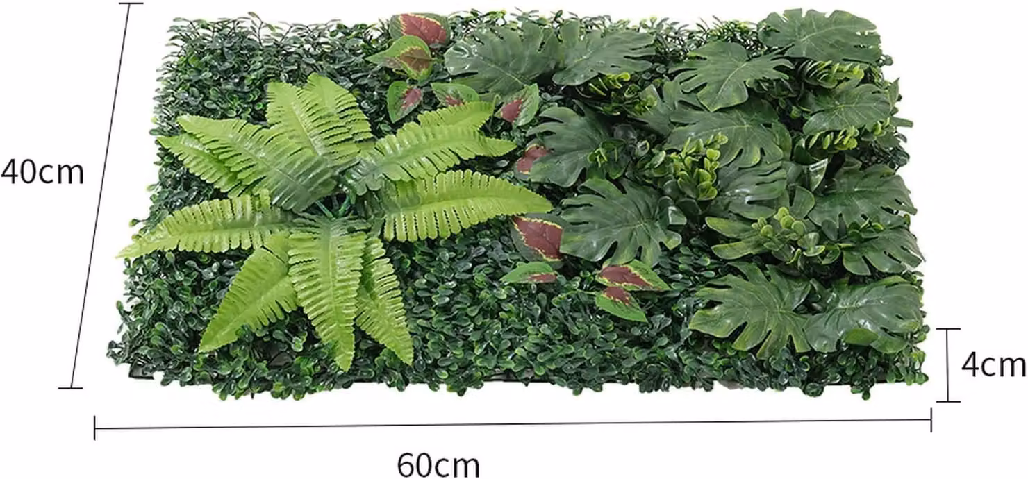 Marco Paul Green Artificial Leaf Screening Panel, Fern Forest Design, W: 60 cm, H: 40 cm – 2