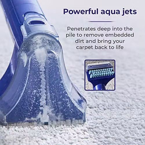 Tower T548005 AquajetPlus Spot Cleaner with Suction Nozzle and Brush, 400W, Grey and Blue, 1.2L Clean and Dirty Water Tanks – 4