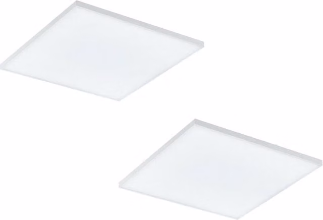 Loops 2 Pack White Square Slim LED Ceiling Light 20W 4000K 450mm