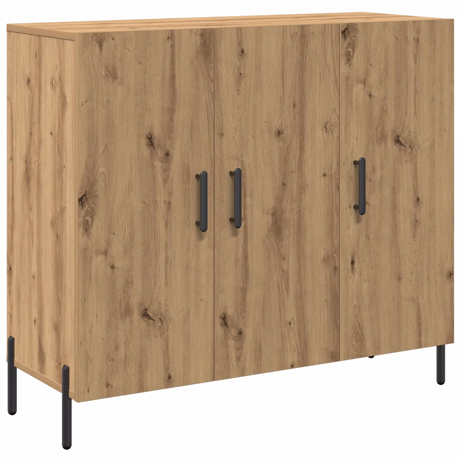 Berkfield Home Artisan Oak Sideboard in Brown, W/D/H: 90 x 34 x 80 cm – 2