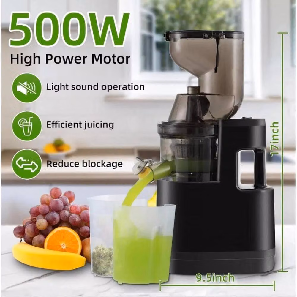FLAVORA Slow Masticating Cold Press Juicer for Fruit and Vegetables in Black – 4