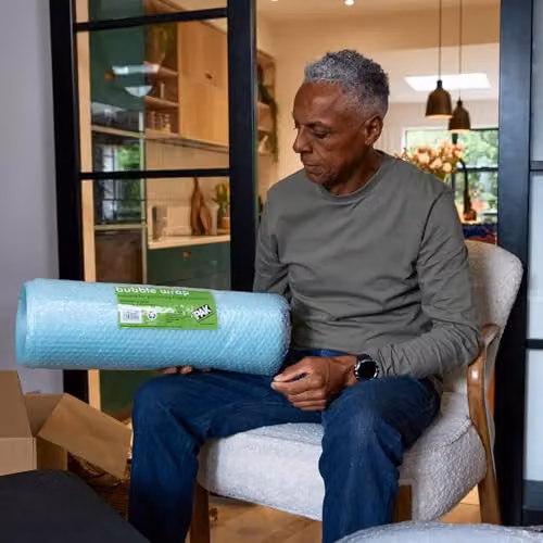 StorePAK Transparent Bubble Wrap Roll for Packing and Moving, W: 50 cm, L: 25 m – 2