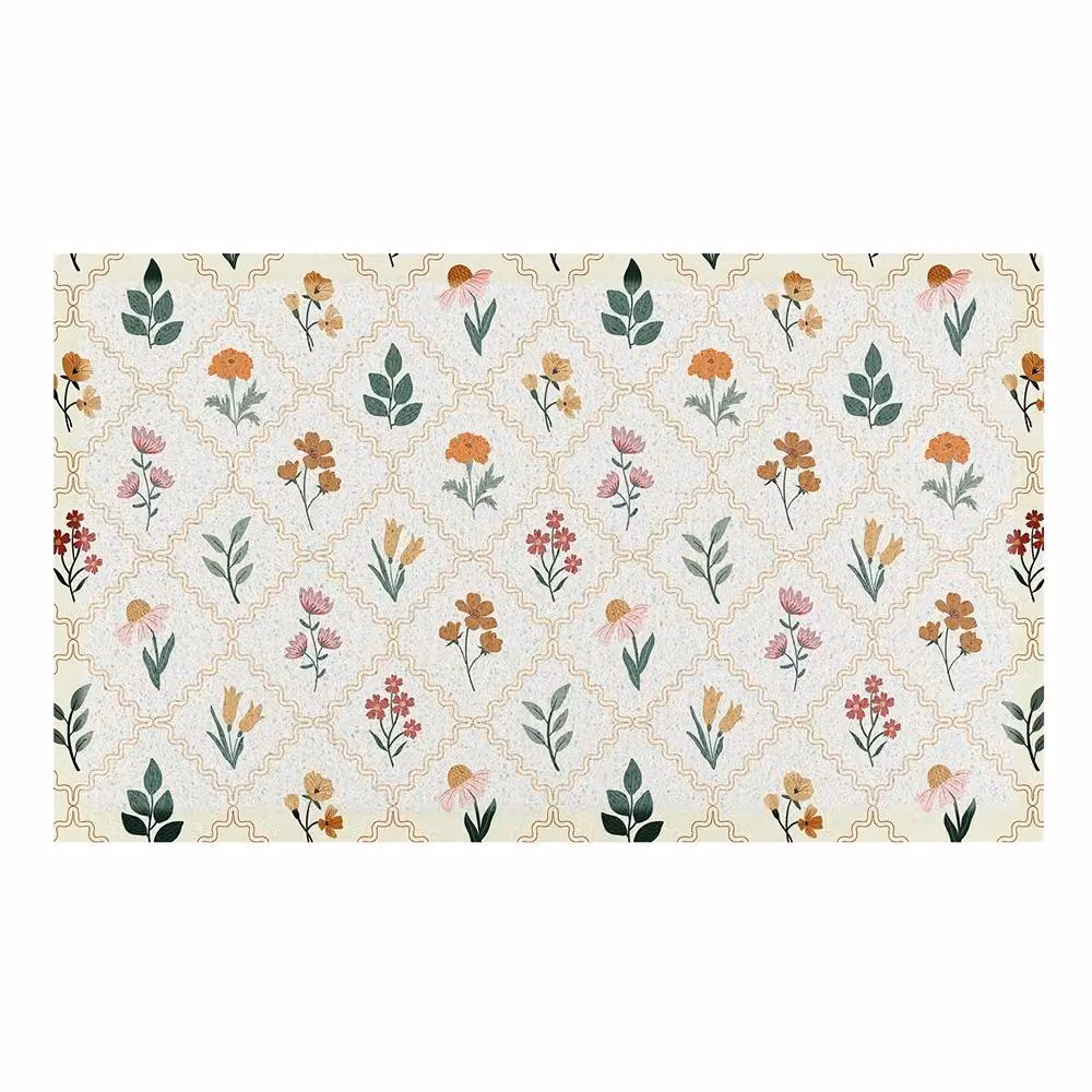 Artsy Mats Vintage Floral Stamp Doormat, Multicolour, W: 70 cm, D: 40 cm – 2