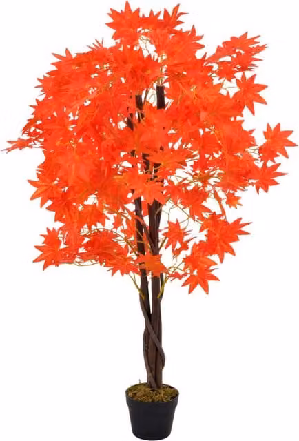 Berkfield Home Artificial Red Maple Tree with Pot, Height: 120 cm – 1