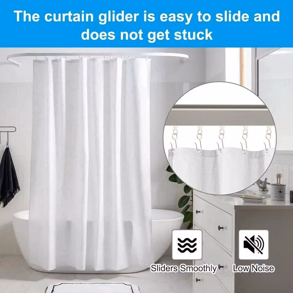 SPETLEK 80 Pcs Metal Replacement Shower Curtain Hooks in Silver – 3