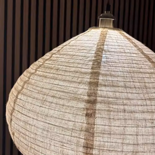 CGC Lighting Selma Handmade Linen Easy Fit Bell Shape Lampshade in Beige, W: 40 cm, D: 40 cm, H: 50 cm – 5
