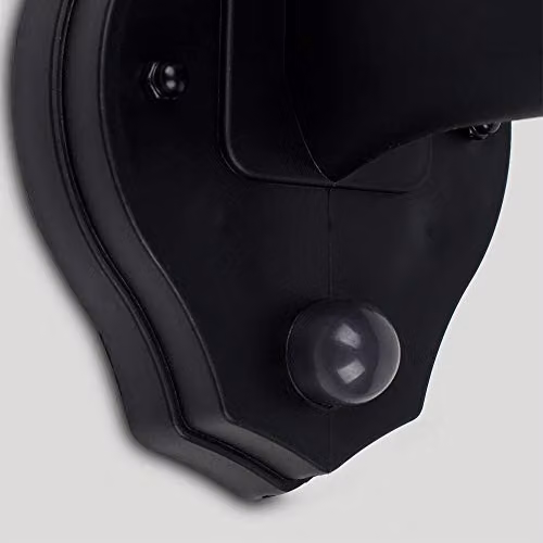 ValueLights Mayfair Black Classic Outdoor Wall Lantern with Dusk and Motion Sensors – 7