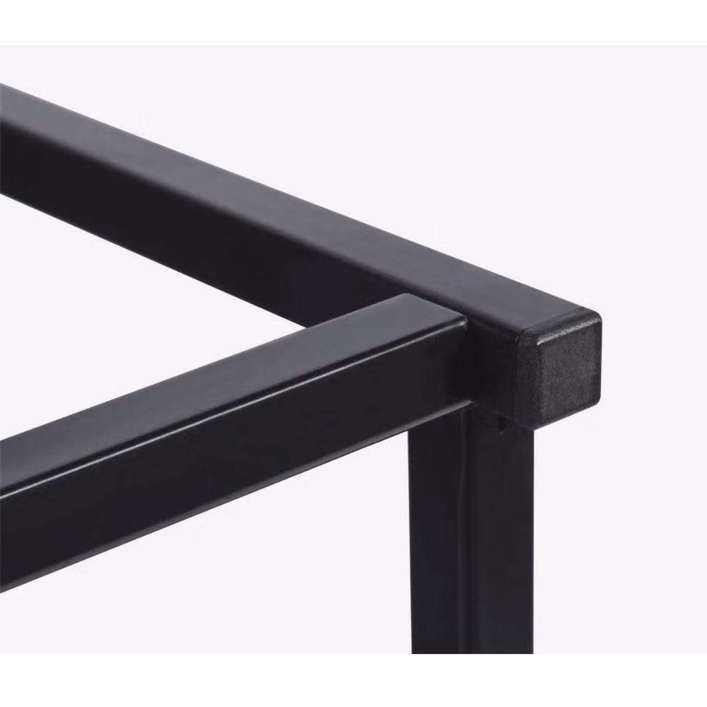 VOGREX 3-Piece Nesting Coffee Table Set with Black Metal Frame and Wood Tops in Industrial Style – 5