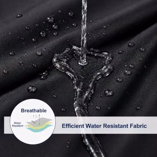 KAV Black Polyester Tiles Patterned Waterproof and Mould Resistant Shower Curtain, W/D/H: 180 x 180 x 0 cm – 2
