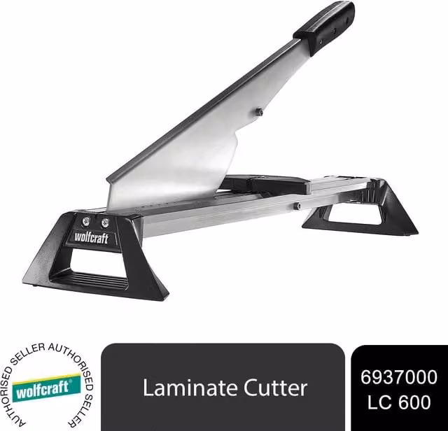 Wolfcraft LC 600 Manual Benchtop Laminate Cutter in Grey and Silver