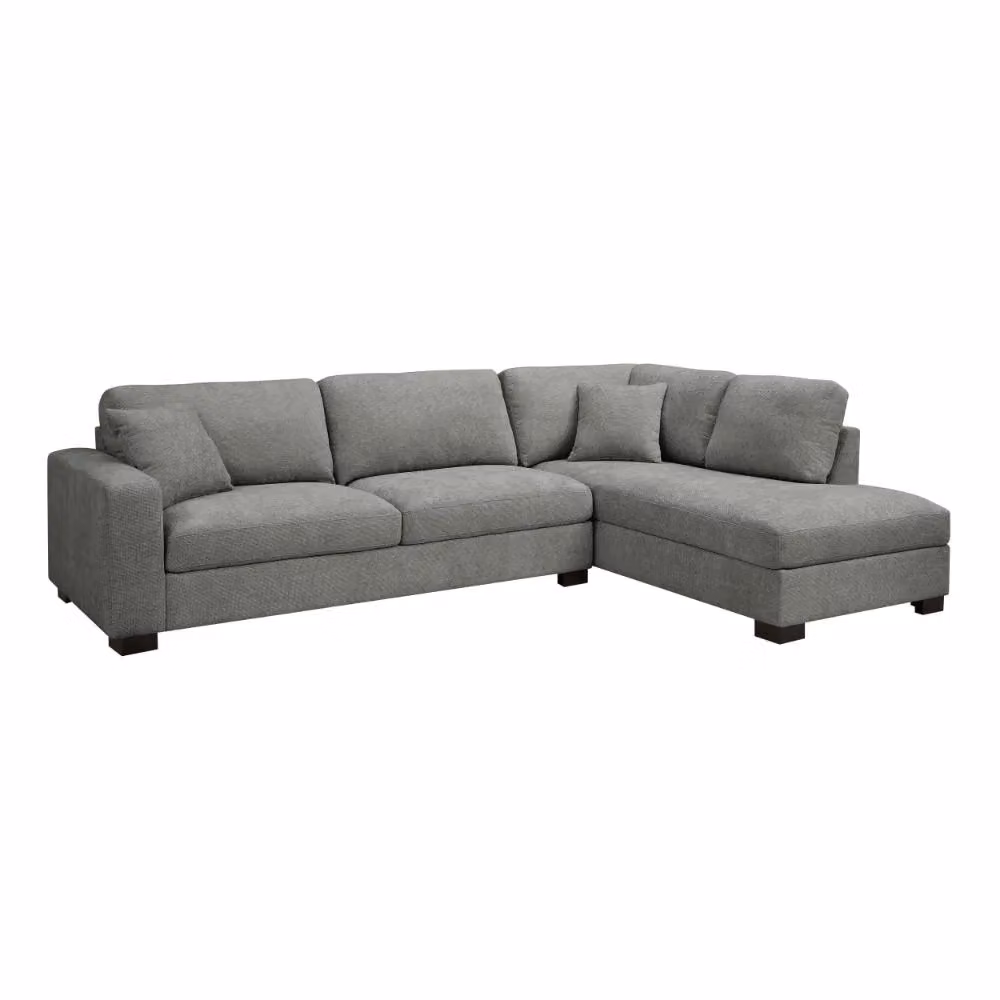 Home Detail Tate L-Shape Corner Sofa, Right Hand Facing, Grey Fabric – 2