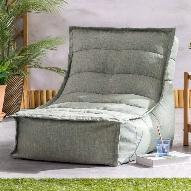 ICON Dolce Large Outdoor Woven Beanbag in Green – 1