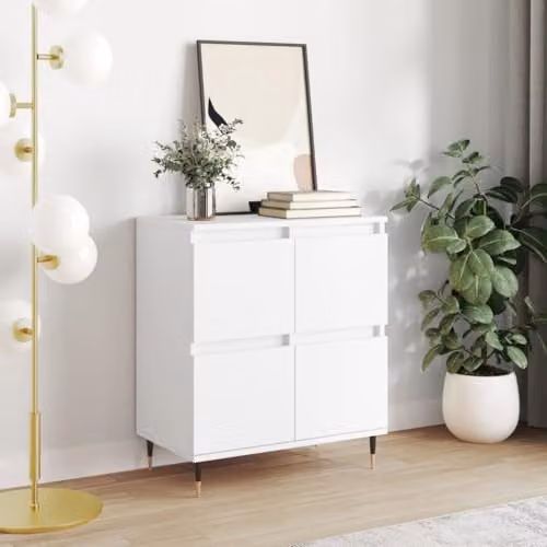 vidaXL Modern White Sideboard in Engineered Wood W/D/H: 60 x 35 x 70 cm – 2