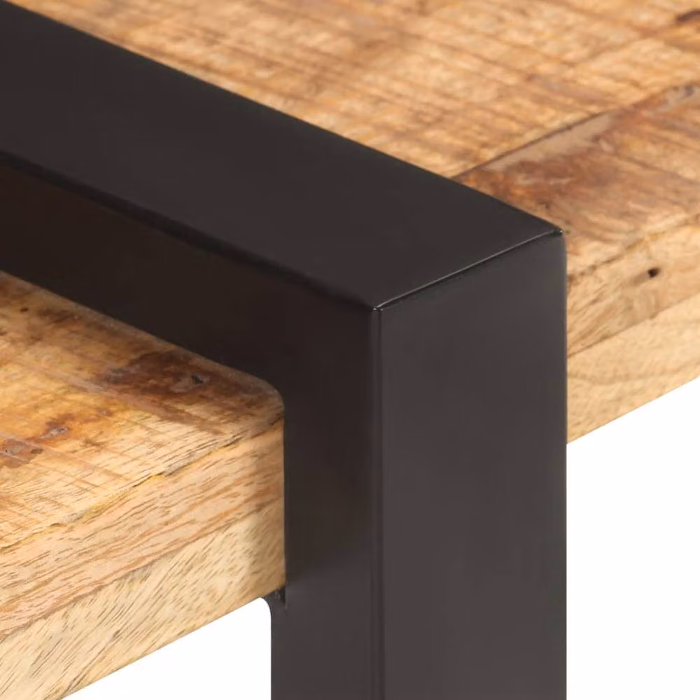 Berkfield Home Industrial TV Cabinet in Brown Solid Mango Wood, W: 160 cm, D: 40 cm, H: 40 cm – 2