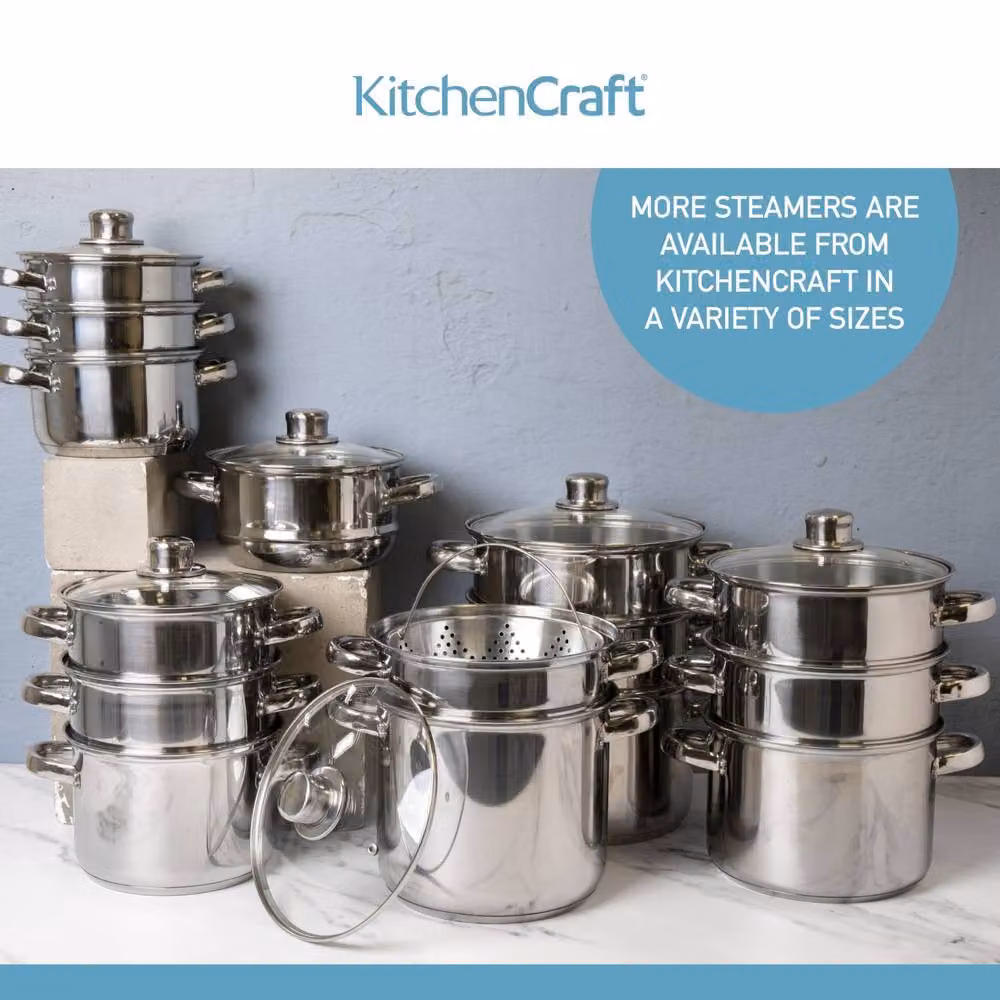 KitchenCraft Stainless Steel Universal Steamer in Silver – 6