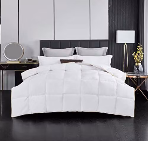 Ezysleep White Goose Feather and Down Duvet, 10.5 Tog, W/D/H: 135 x 200 cm