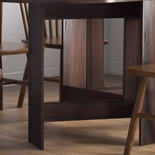 HOMCOM Oval Folding Dining Table with Butterfly Drop Leaf in Brown, W/D/H: 163 x 80 x 75 cm – 7