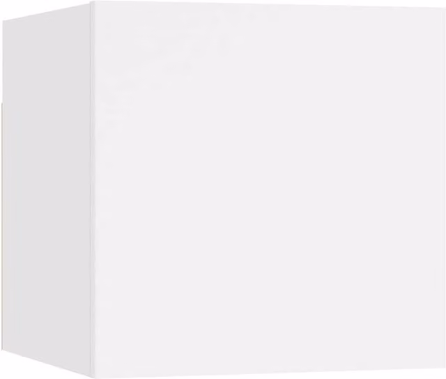 Berkfield Home White Wall Mounted Bedside Cabinet W/D/H: 30.5 x 30 x 30 cm