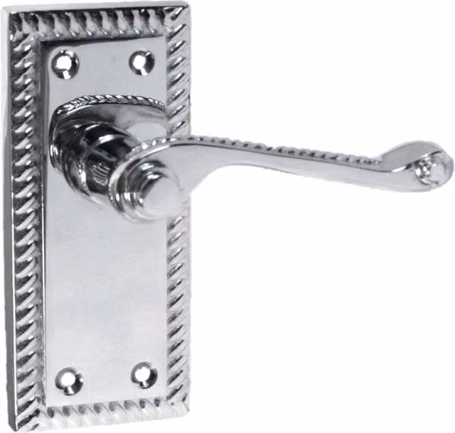 Betley Butterfly Door Handles in Chrome and Silver
