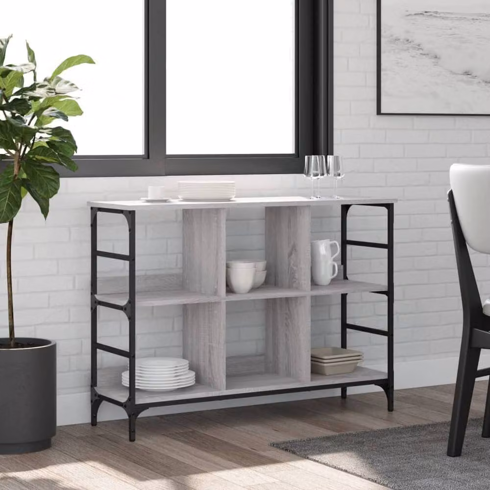 Berkfield Home Grey Sonoma Sideboard, W/D/H: 102 x 32 x 73.5 cm – 2