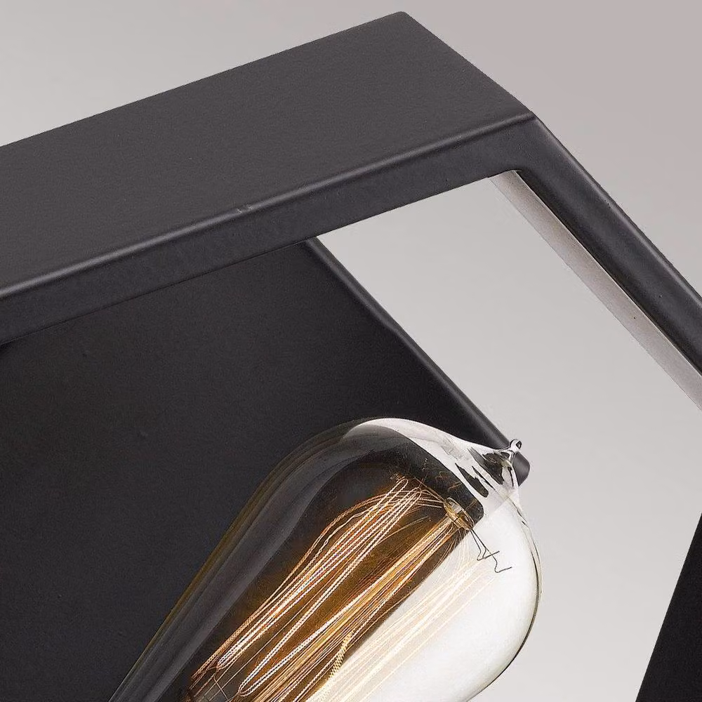 Quoizel Bismarck Modern Wall Lamp in Black and Gold/Brass with Transparent Glass – 3