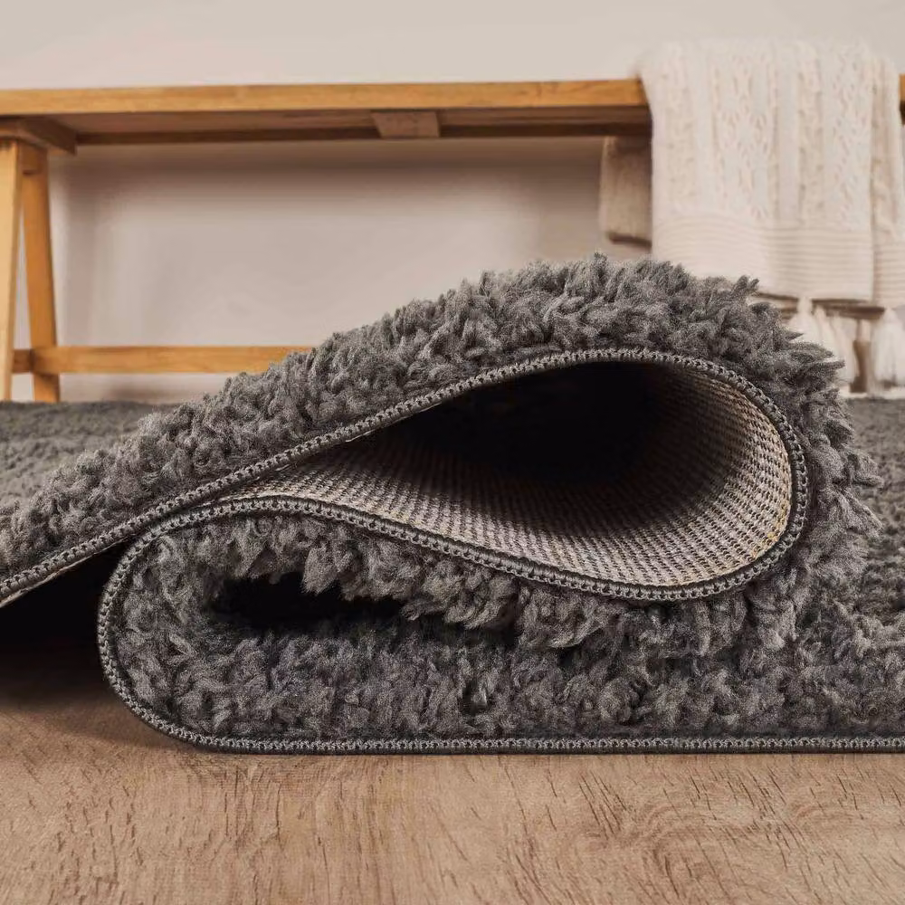 Desire Rugs Ainsley Modern Plain Shaggy Area Rug in Grey, W/D/H: 60 x 220 x 4 cm – 3