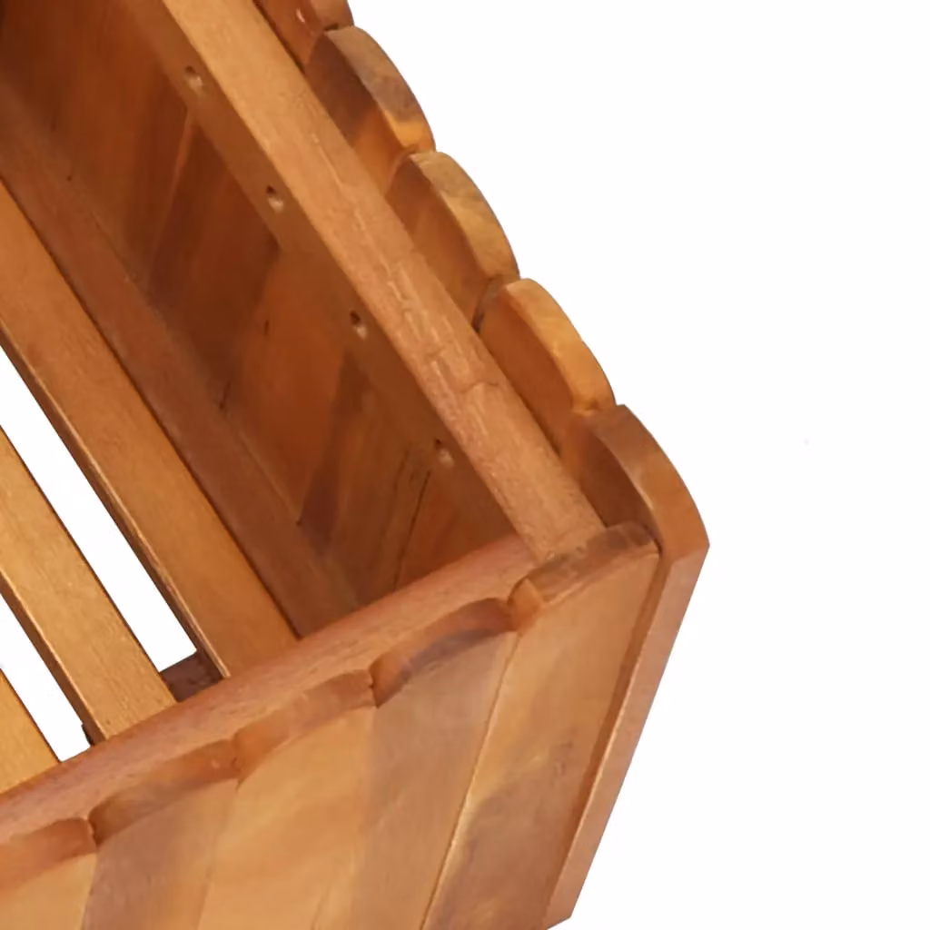 Berkfield Home Garden Raised Bed in Brown Solid Acacia Wood, W: 50 cm, D: 30 cm, H: 25 cm – 3