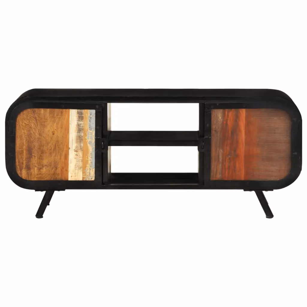 Berkfield Home Industrial TV Cabinet in Brown Solid Reclaimed Wood, W/D/H: 110 x 30 x 45 cm – 2