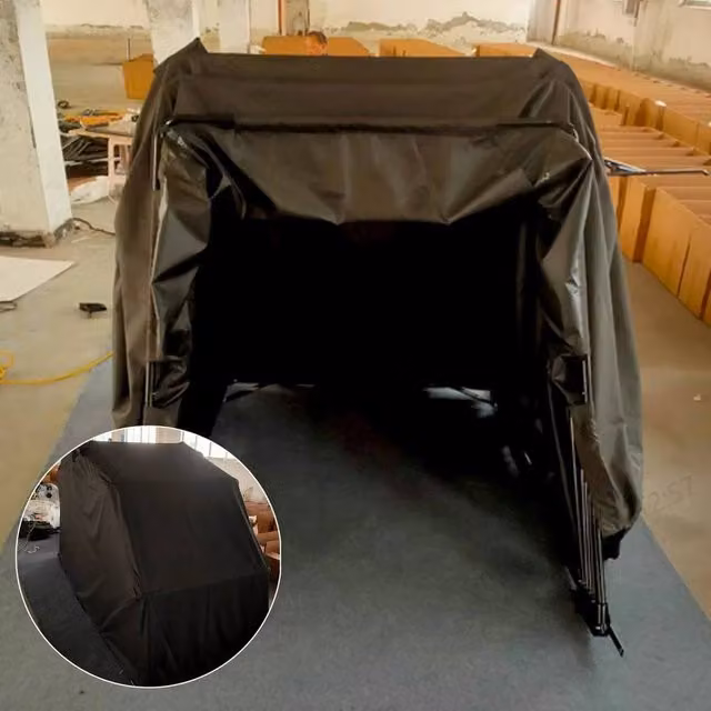 Spetlek Portable Motorcycle Garage Shelter in Black, W: 140 cm, D: 90 cm – 1