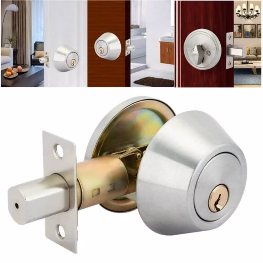 Kelvenix Keyed Entry Door Lock in Silver with 2 Keys – 3