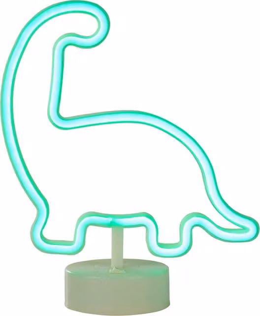 Litecraft Glow Dinosaur LED Neon Table Lamp in Green