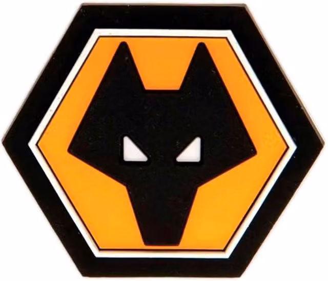 Wolverhampton Wanderers FC 3D Crest Fridge Magnet in Black