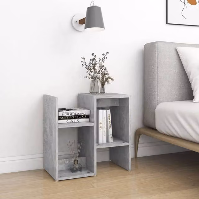 Berkfield Home Elegant Bedside Cabinets, 2 Pack, Concrete Grey, W: 50 cm, D: 30 cm, H: 51.5 cm