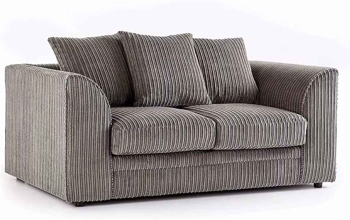 Sofa Scene Ltd Chicago Jumbo Cord 3+2 Sofa Set Suite in Grey – 3