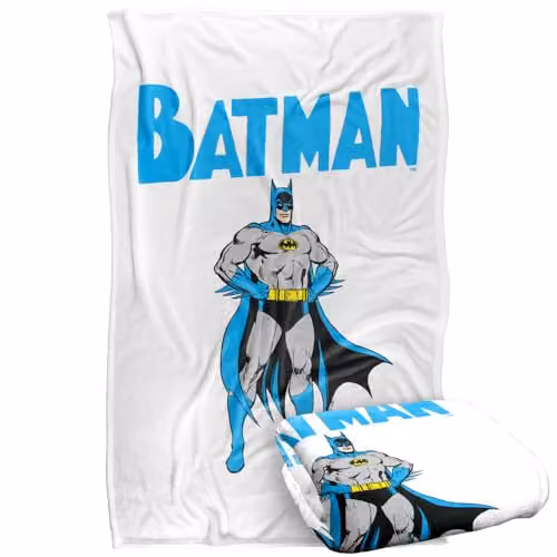 Warner Bros. Batman Stance Silky Touch Super Soft Fleece Throw Blanket, Multicolour, W/D/H: 91.44 x 147 x 1 cm – 1