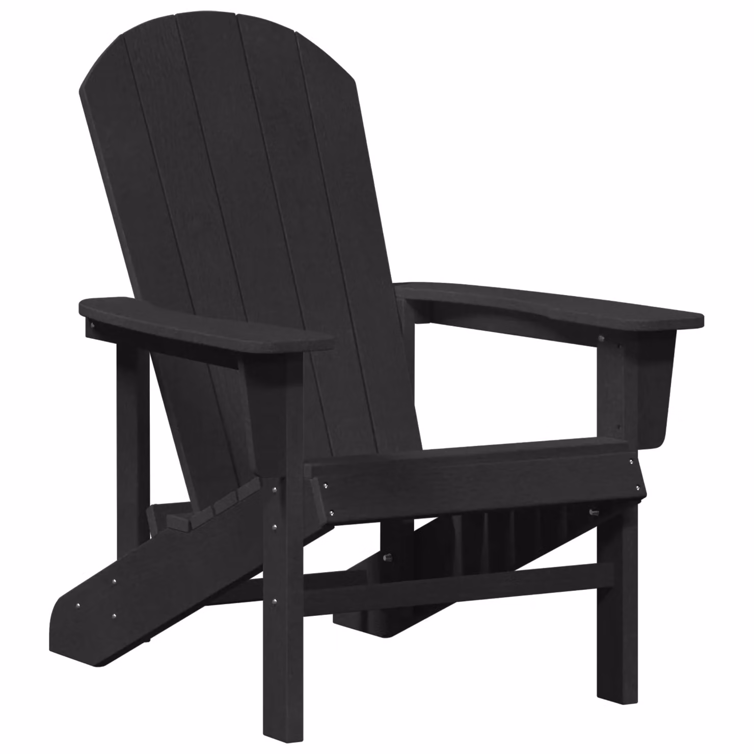 Berkfield Home Set of 2 Adirondack Chairs in Black HDPE, W/D/H: 74 x 82 x 90 cm – 4