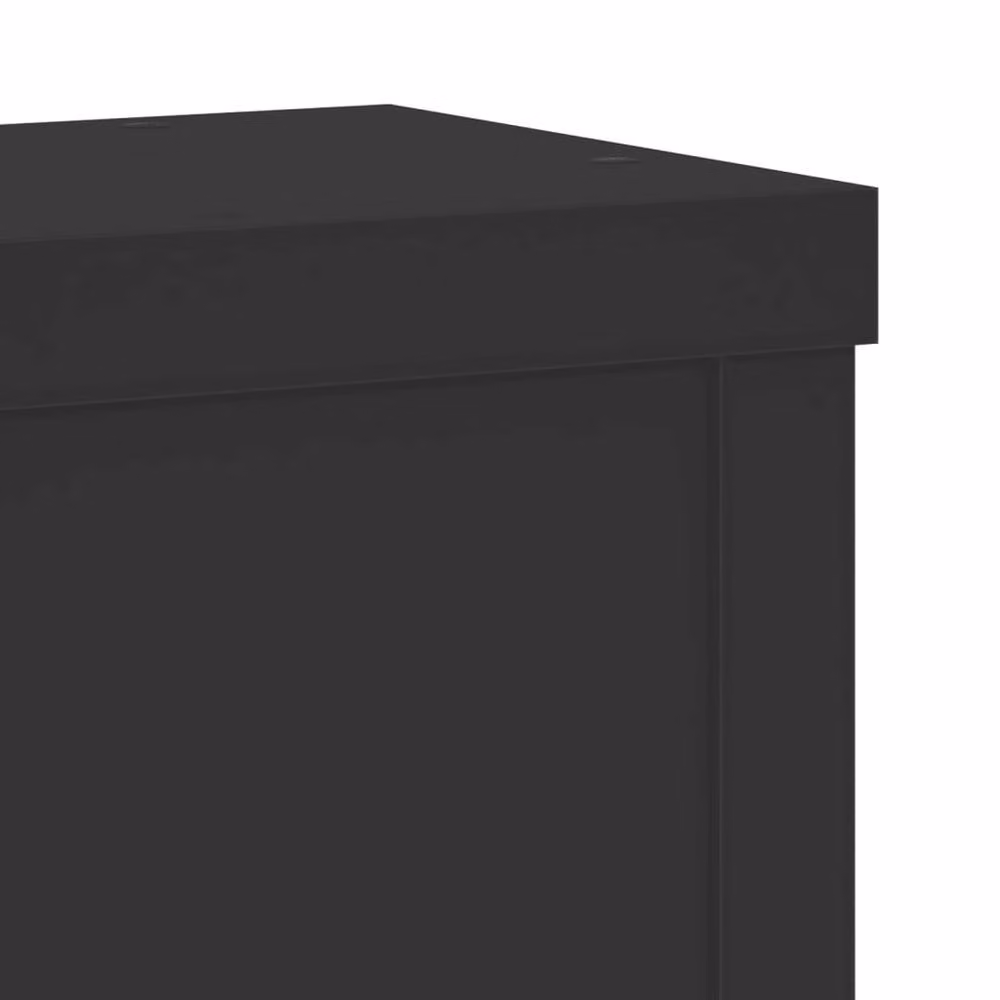 Berkfield Home Set of 2 Black Square Wood Plant Stands, W/D/H: 10 x 10 x 18 cm – 5
