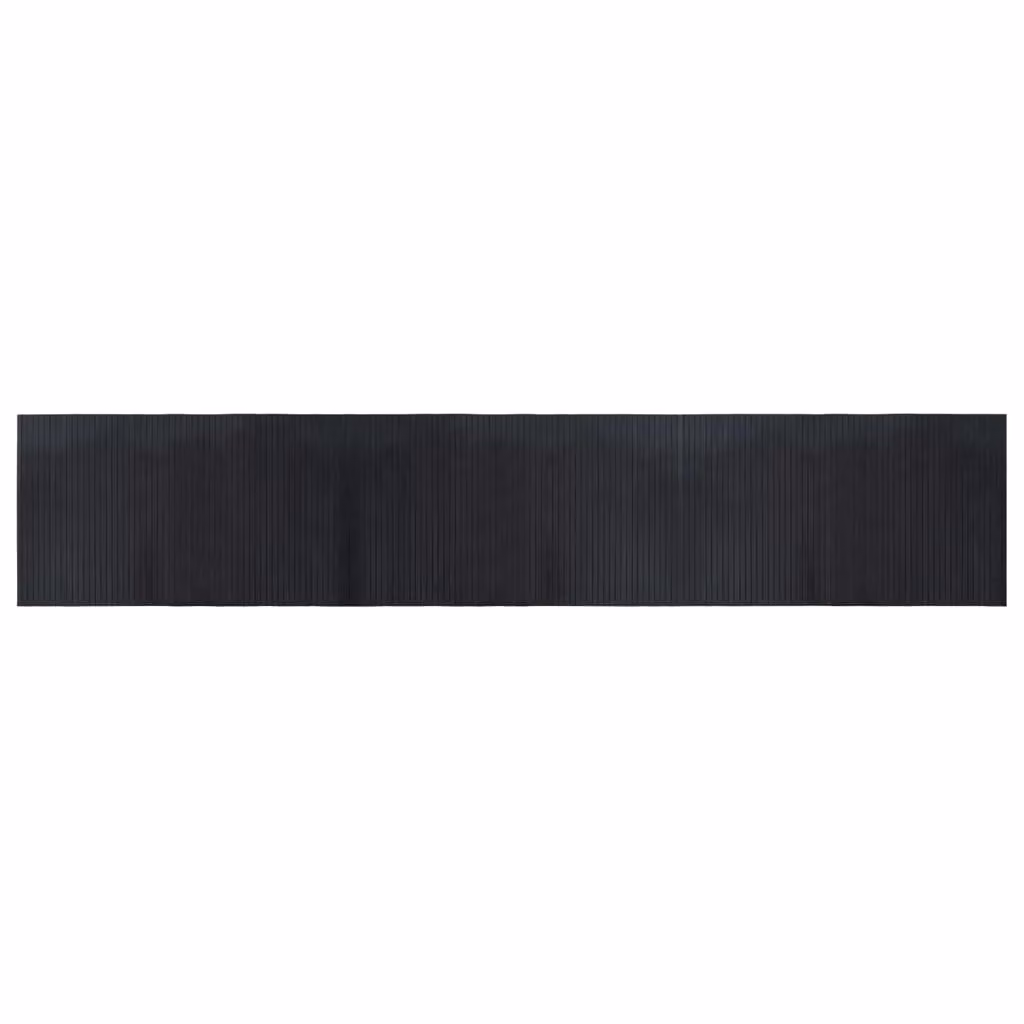Berkfield Home Rectangular Bamboo Rug in Black, W: 60 cm, L: 300 cm – 2