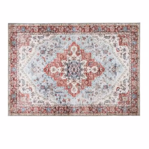 Phoenox Textiles Limited Origins Washable Marrakesh Moroccan Rug, Red and Multicolour, W: 120 cm, L: 170 cm
