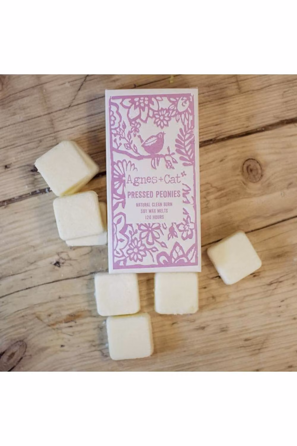 Agnes & Cat Pressed Peonies Soy Wax Melts, Box of 8, White Floral Scent – 2