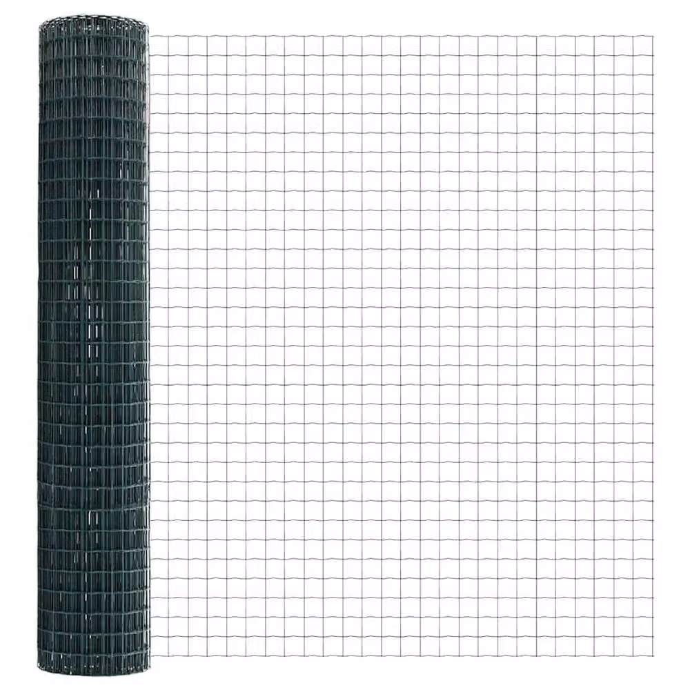 Berkfield Home Euro Fence Green PVC Coated Steel Round Mesh, H: 160 cm x W: 10 m – 3
