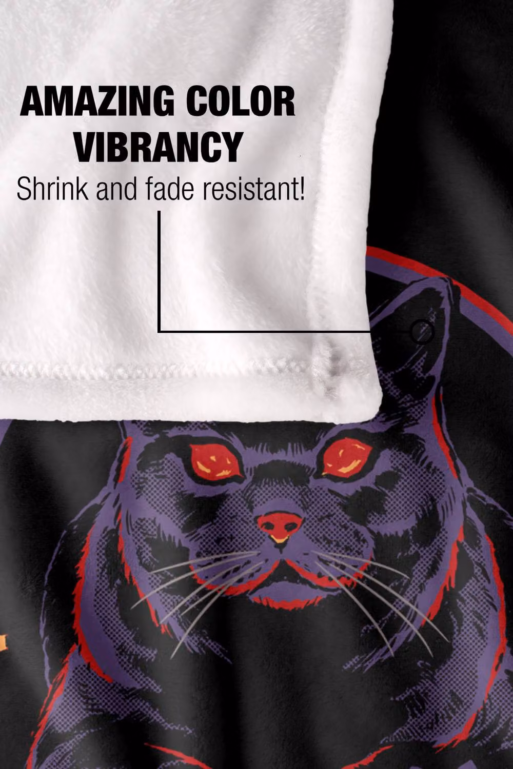 Steven Rhodes Lucipurr Multicolour Super Soft Fleece Throw Blanket W/D/H: 152 x 127 cm – 4