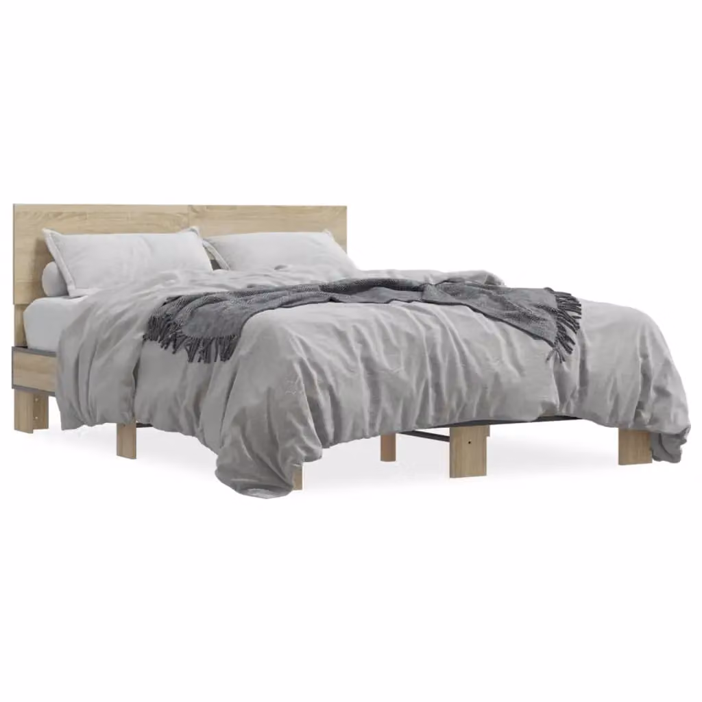 Berkfield Home Sonoma Oak Bed Frame with Drawers, Brown, W: 140 cm, D: 190 cm – 2