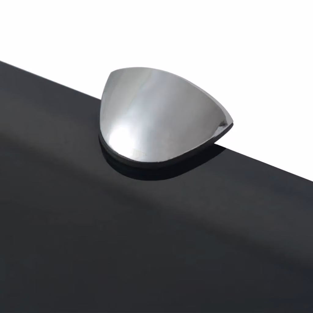 Berkfield Home Black Glass Floating Shelf W: 80 cm, D: 20 cm – 3
