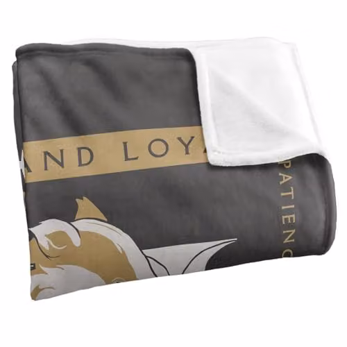 Warner Bros. Harry Potter Hufflepuff Just and Loyal Super Soft Fleece Throw Blanket, Multicolour, W: 91.44 cm x D: 147 cm – 2