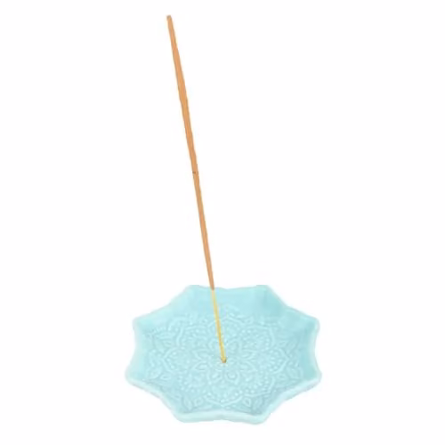 KDMD Blue Geometric Mandala Ceramic Incense Stick Holder